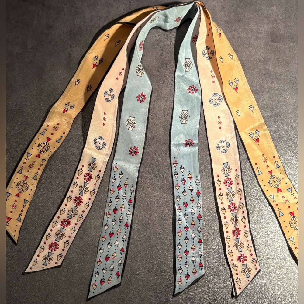 Vintage Baar & Beards Silk Tri-Tie Neck Tie/Scarf